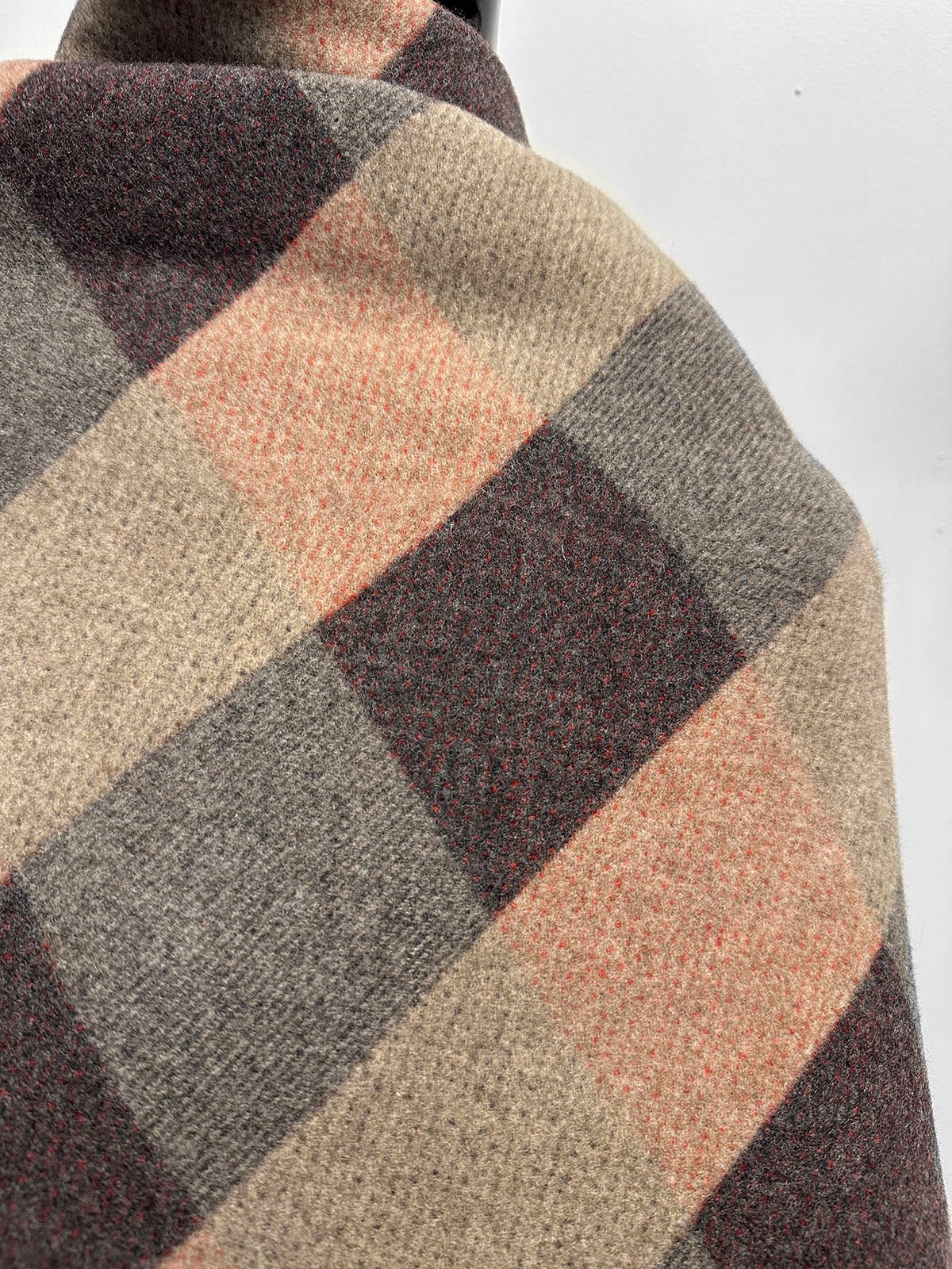 Diagonal Striped Double Layer Wool Coating - L'Etoffe Fabrics LLC