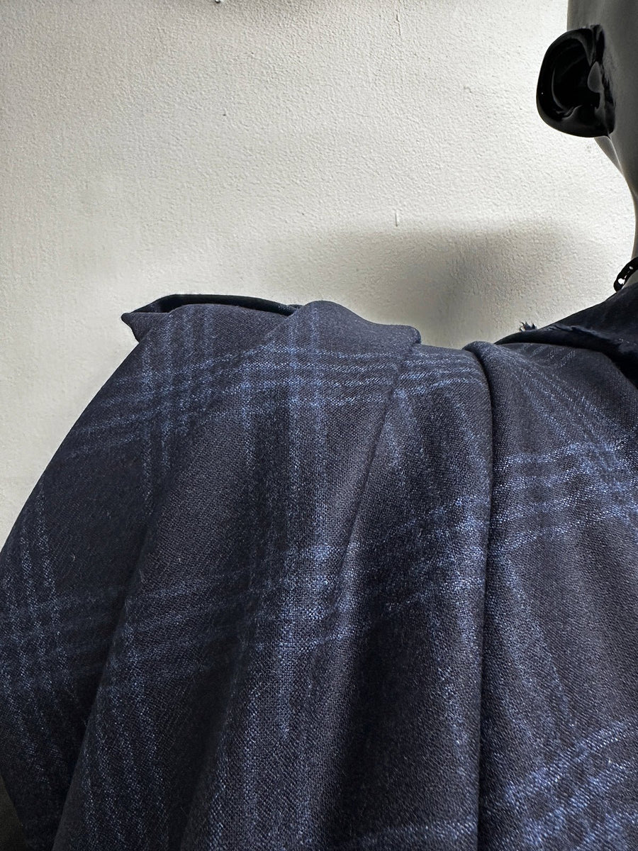 Drago Super Fine Summer Weight Flannel Wool Check - 13 - L'Etoffe Fabrics LLC