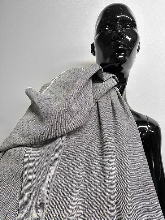 Draping Linen Modern Herringbone - L'Etoffe Fabrics LLC