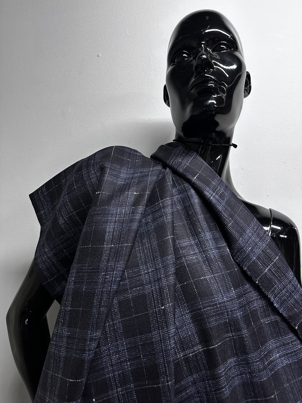 E. Thomas Silk Linen Wool Check Suiting - 11 - L'Etoffe Fabrics LLC