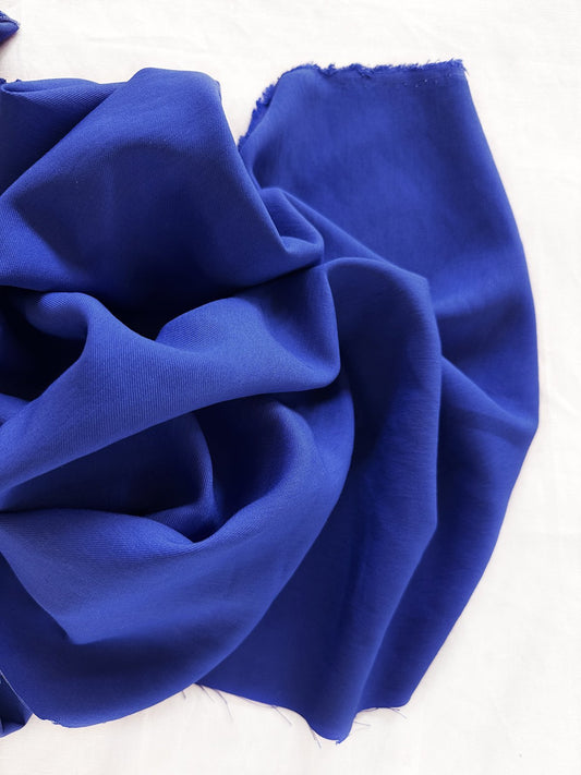 Electric Blue Relaxed Viscose Suiting - L'Etoffe Fabrics LLC