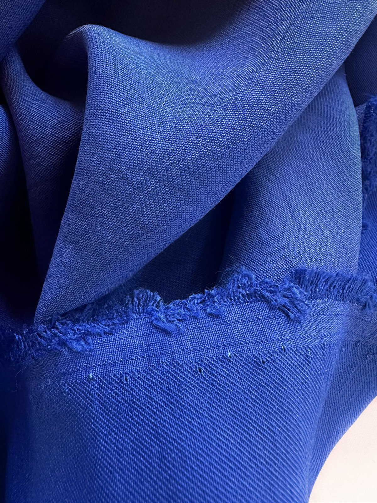 Electric Blue Relaxed Viscose Suiting - L'Etoffe Fabrics LLC