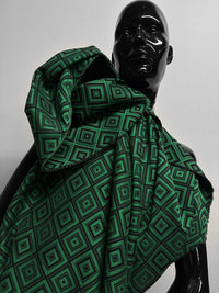 Emerald Geometric Double Faced Suiting - L'Etoffe Fabrics LLC