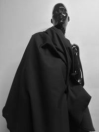 E.S. Designer Double Faced Couture Textured Black Cotton - L'Etoffe Fabrics LLC