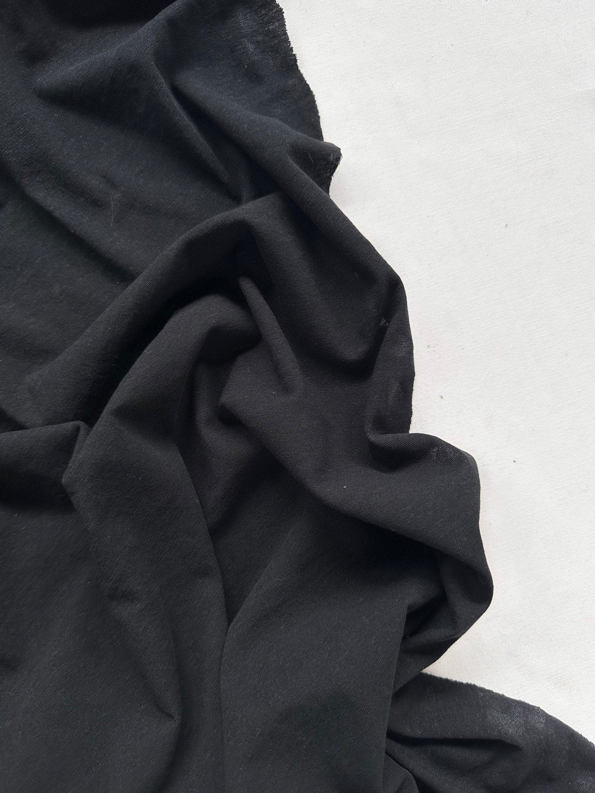 Excellent Black Tee Jersey - L'Etoffe Fabrics LLC