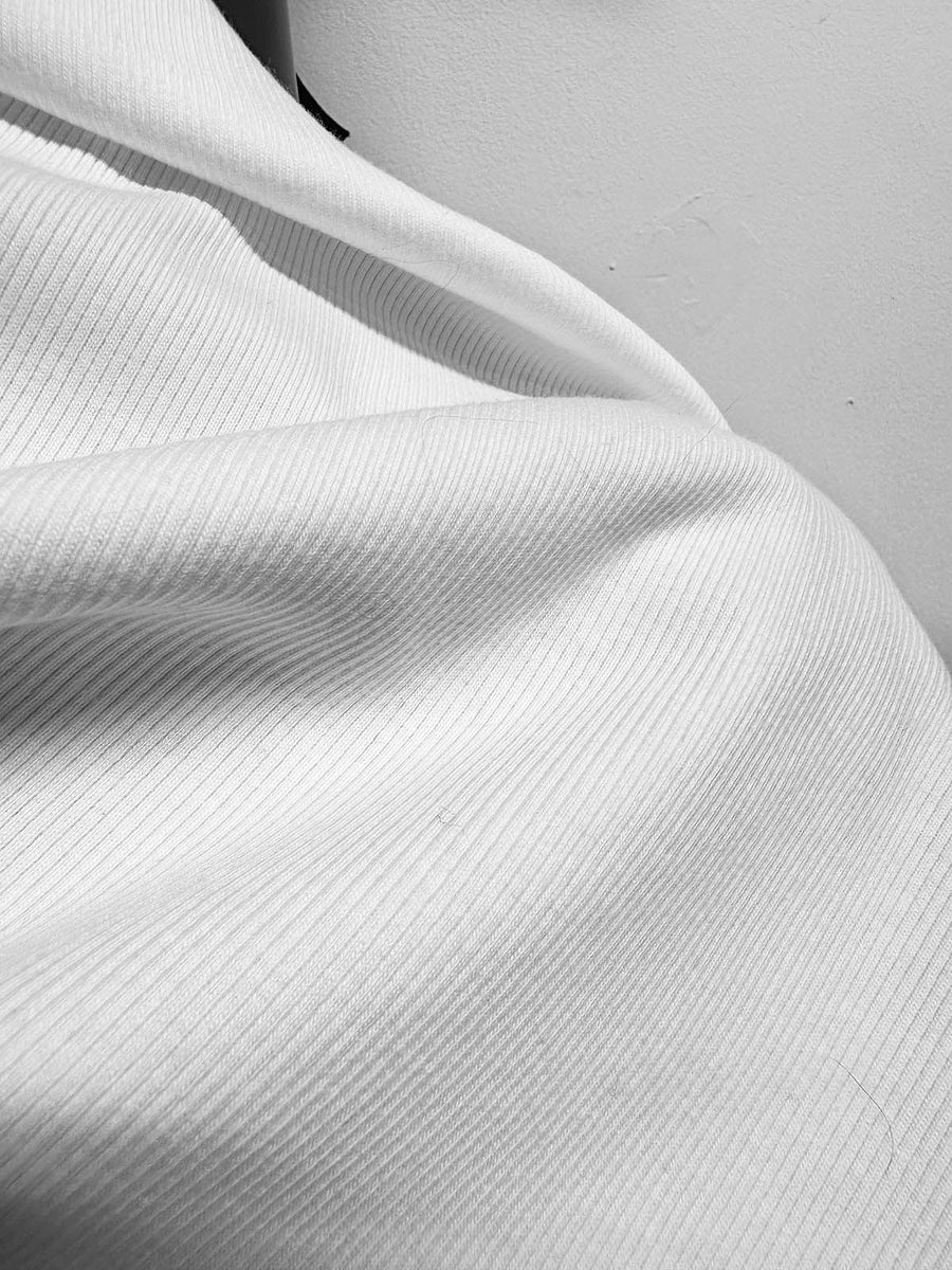 Excellent White Tank Top 2 x 1 Cotton Knit - L'Etoffe Fabrics LLC