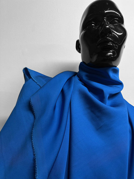 Extra Drape Rayon Sateen Cerulean Blue - L'Etoffe Fabrics LLC