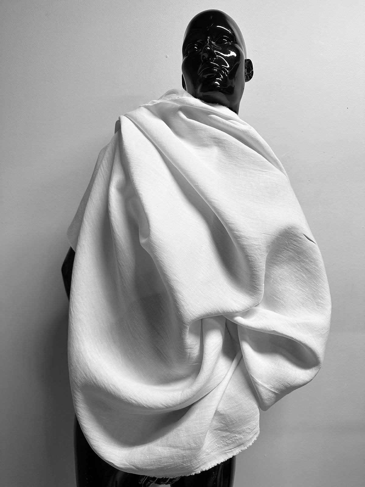 Extra Italian Top Bright White Linen Extra Wide - L'Etoffe Fabrics LLC