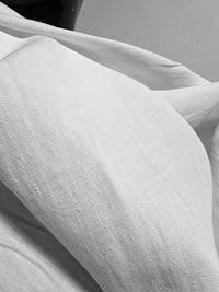 Extra Italian Top Bright White Linen Extra Wide - L'Etoffe Fabrics LLC