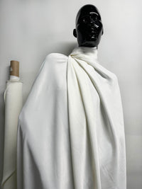 Extra Nice Off White Sateen Rayon Extra Body - L'Etoffe Fabrics LLC