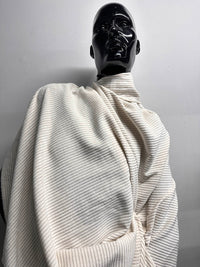 Extra Wide Wale Flax Stripe Soft Drape Corduroy - L'Etoffe Fabrics LLC