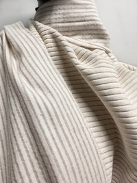 Extra Wide Wale Flax Stripe Soft Drape Corduroy - L'Etoffe Fabrics LLC