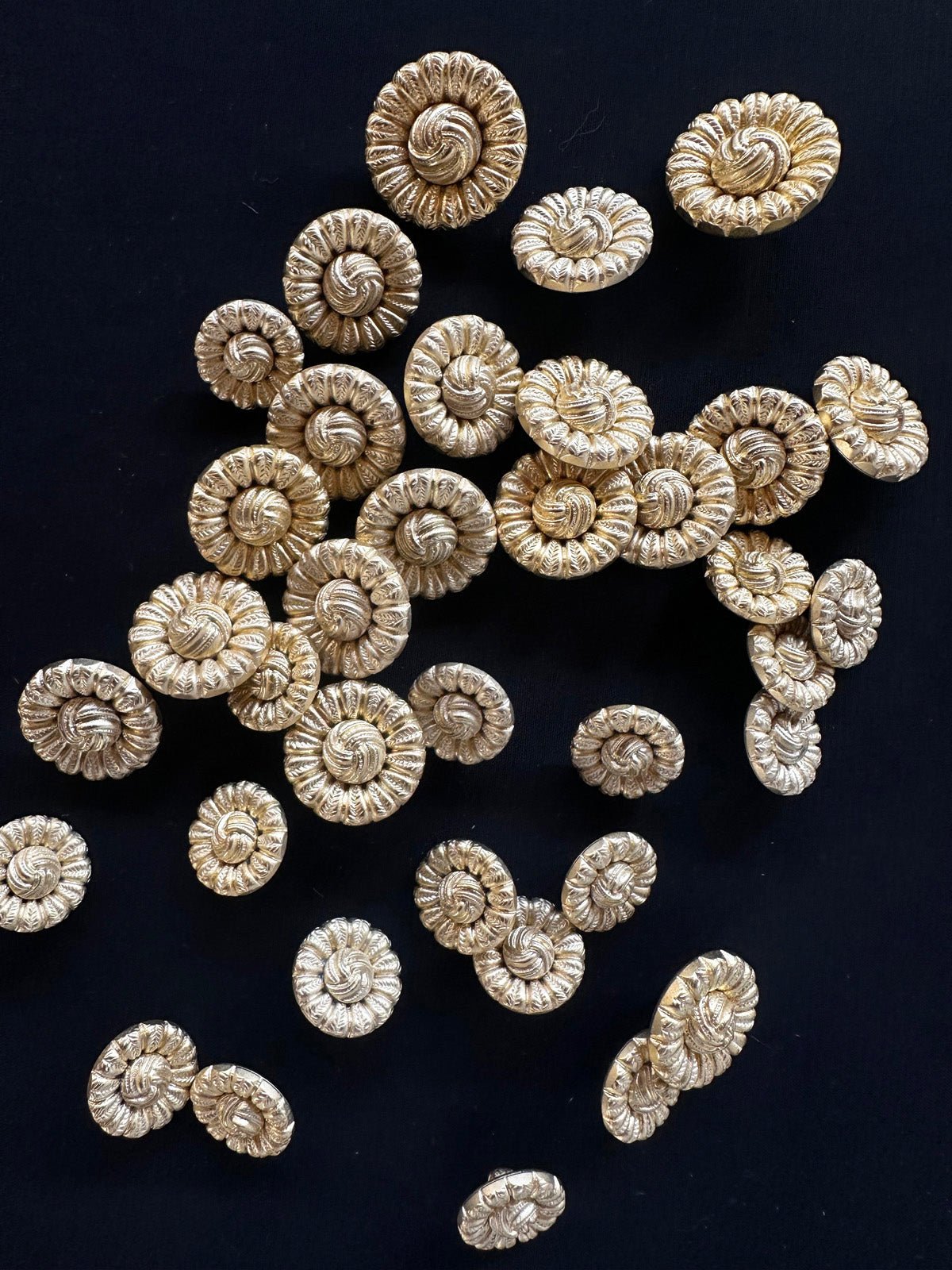 Faux Gold Passamenterie Buttons - L'Etoffe Fabrics LLC