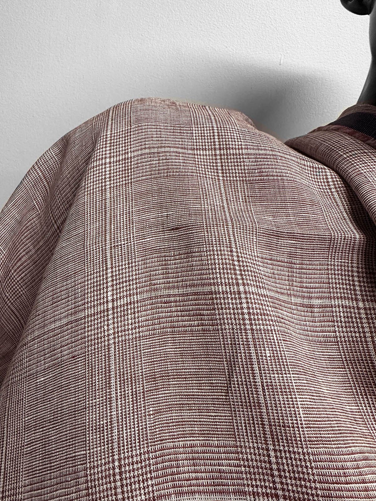 Fine Italian Linen Glenplaid Suiting - L'Etoffe Fabrics LLC