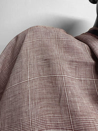 Fine Italian Linen Glenplaid Suiting - L'Etoffe Fabrics LLC