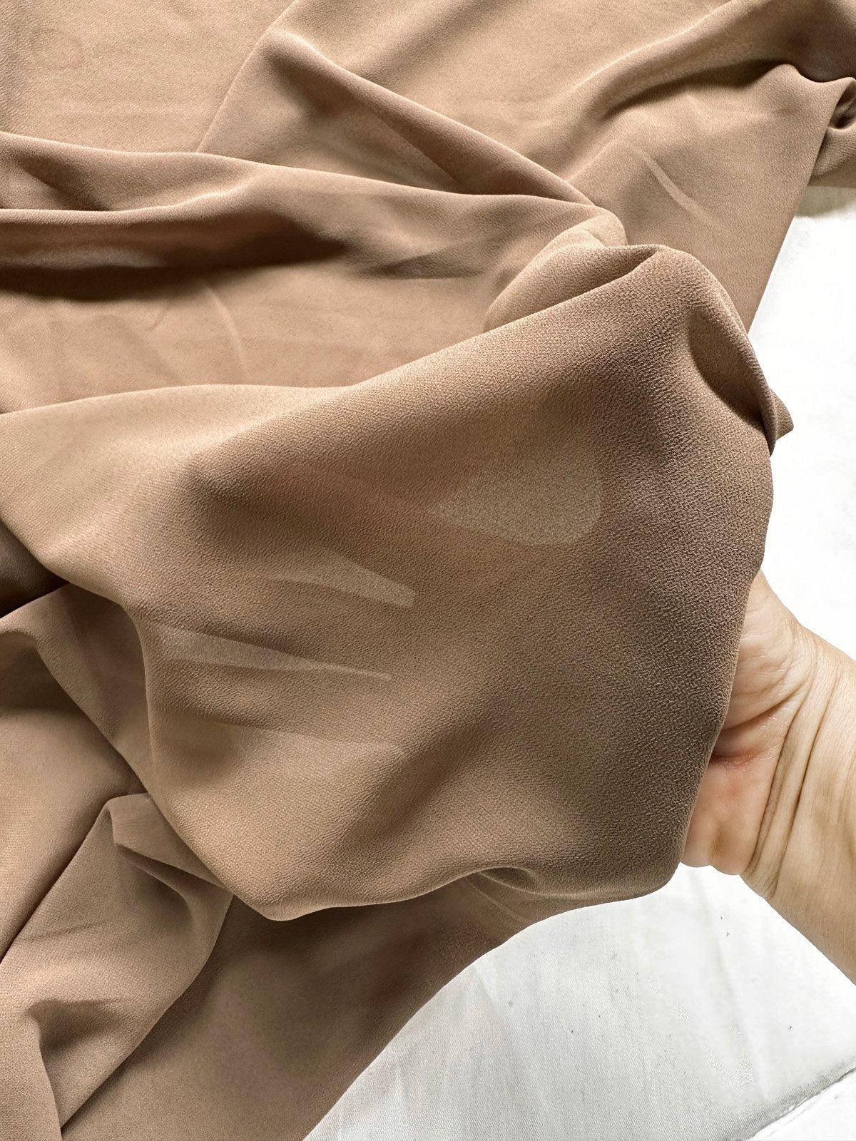 Flesh Tone Laundered Poly Georgette - L'Etoffe Fabrics LLC