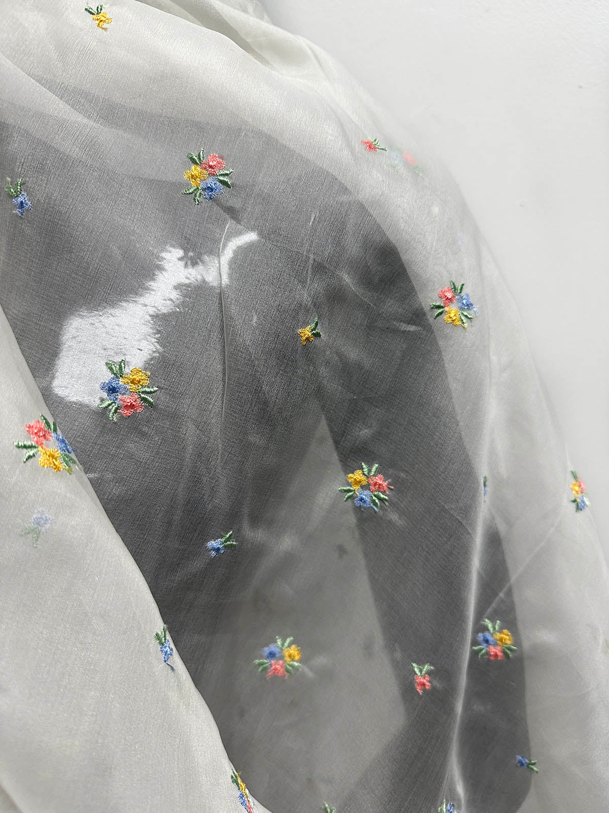 Floral Embroidered Silk Organza - L'Etoffe Fabrics LLC