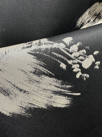 Floral Jacquard Raincoat Fabric - Smoke - L'Etoffe Fabrics LLC