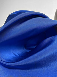 French Couture Surrealist Electric Blue Silk Faille - L'Etoffe Fabrics LLC