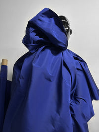 French Couture Surrealist Royal Blue Silk Faille - L'Etoffe Fabrics LLC