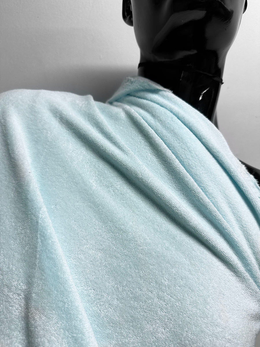 French Terry Track Suit Jersey in Water - L'Etoffe Fabrics LLC