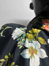 Garden Party Floral Black Shirting - L'Etoffe Fabrics LLC