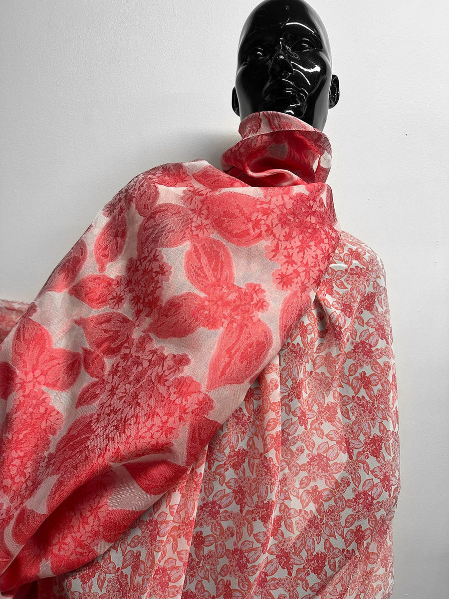 Garden Party Hydrangea Silk Georgette - L'Etoffe Fabrics LLC