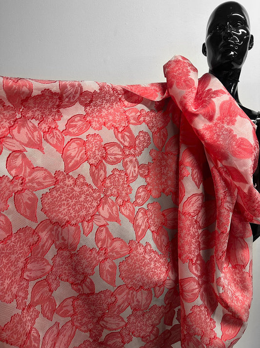 Garden Party Hydrangea Silk Organza Jacquard - L'Etoffe Fabrics LLC