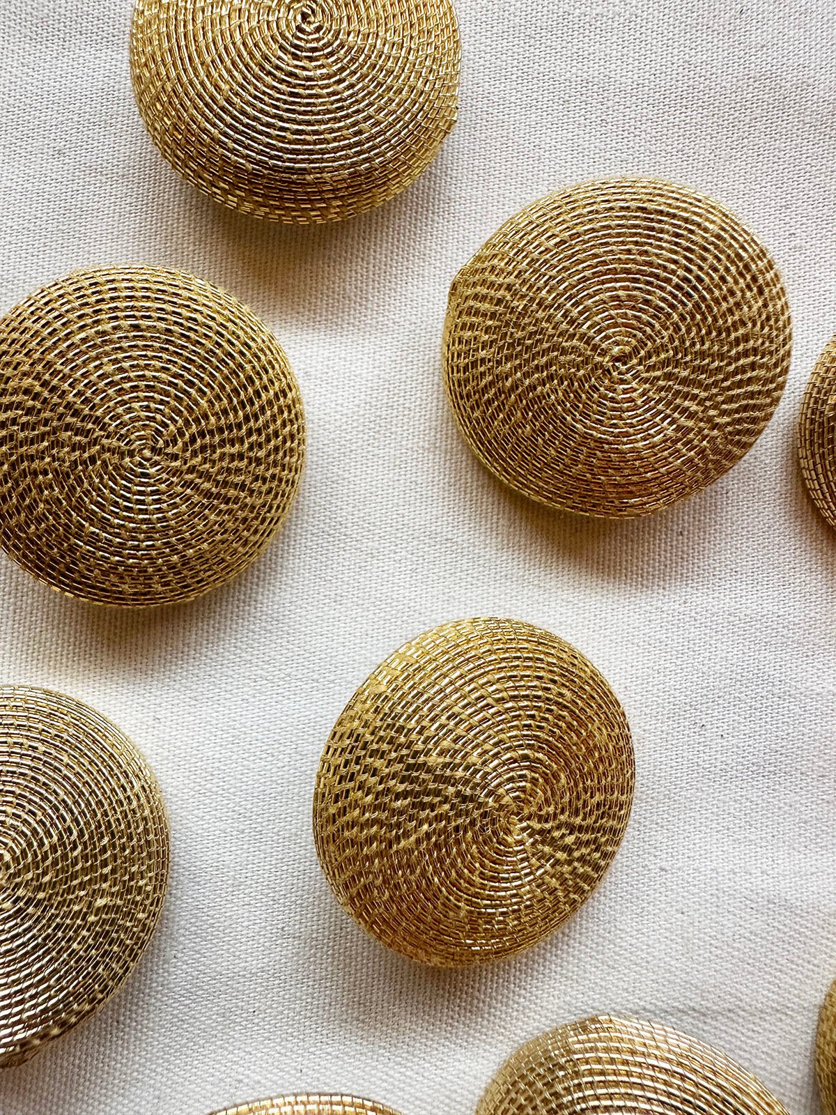 Gold Hat Passementarie Designer Buttons Per Pair - L'Etoffe Fabrics LLC