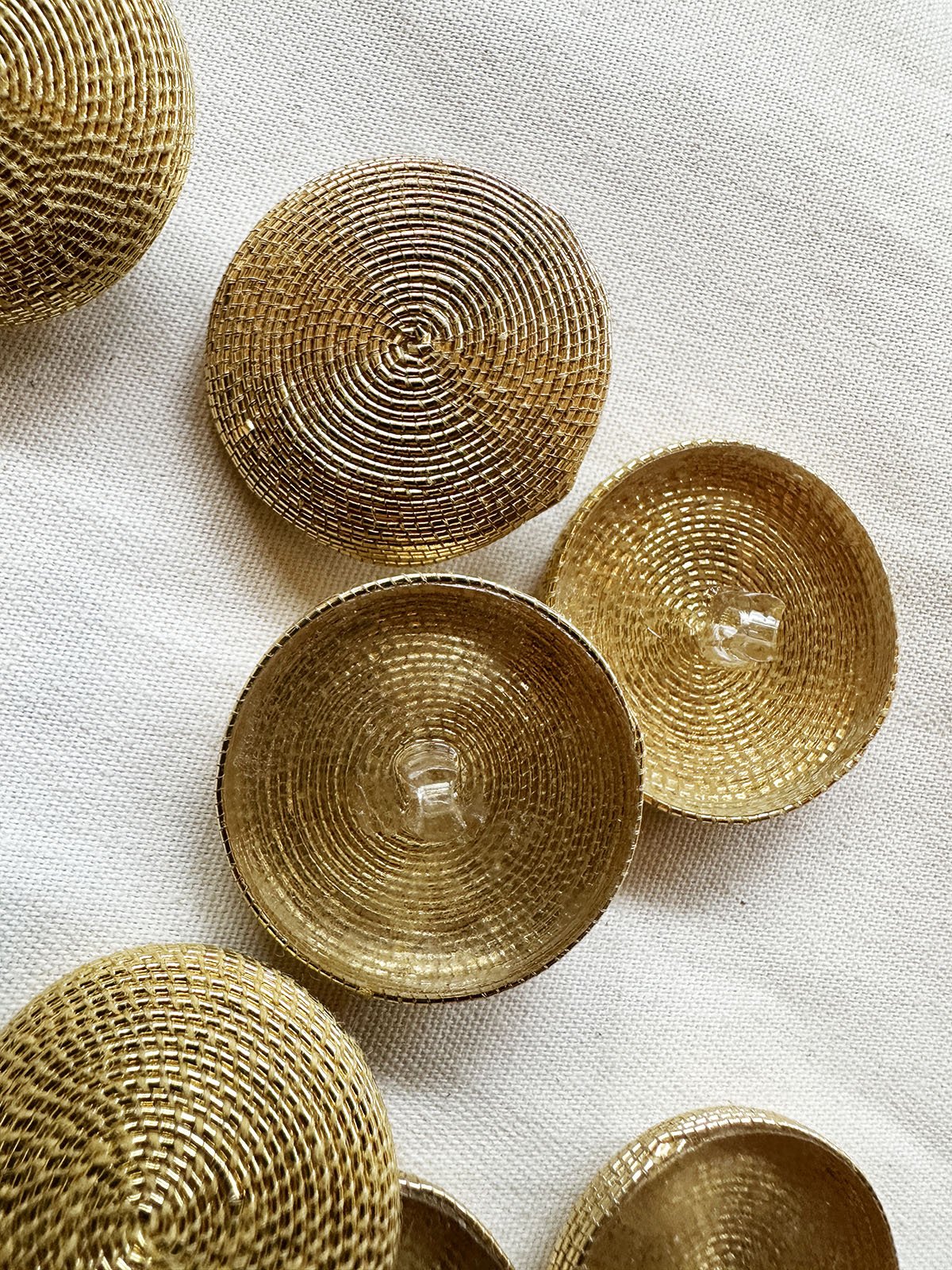 Gold Hat Passementarie Designer Buttons Per Pair - L'Etoffe Fabrics LLC