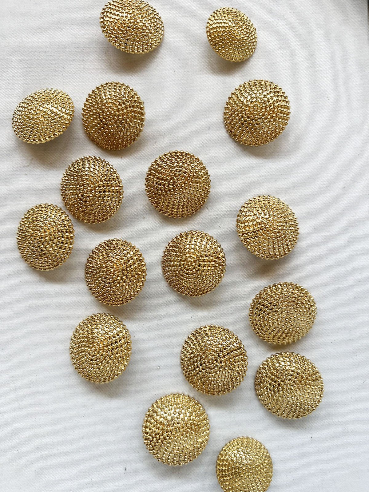 Gold Shield Filigree Domes Buttons - L'Etoffe Fabrics LLC