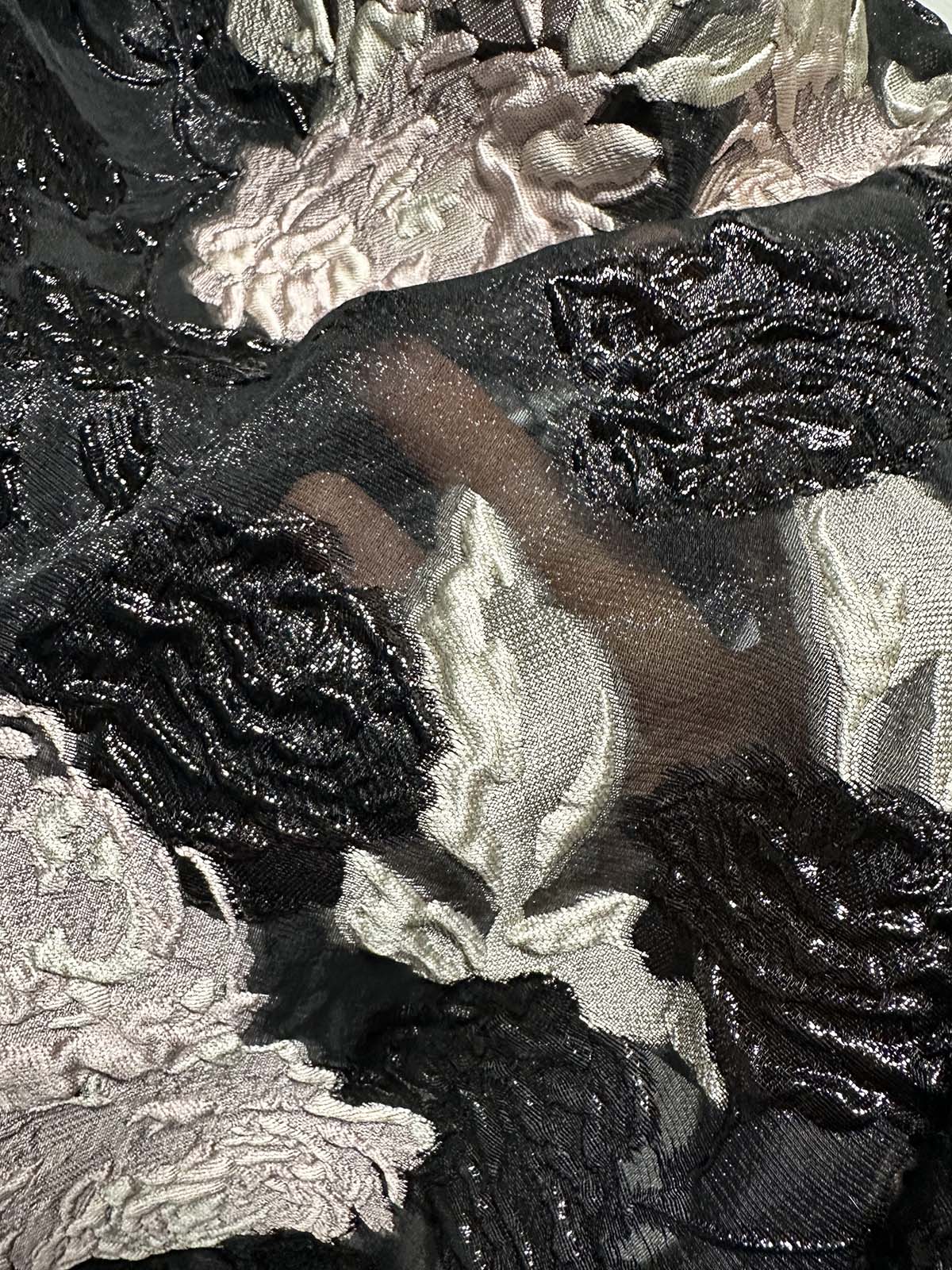 Goutarel France Silk Rose Brocade - L'Etoffe Fabrics LLC