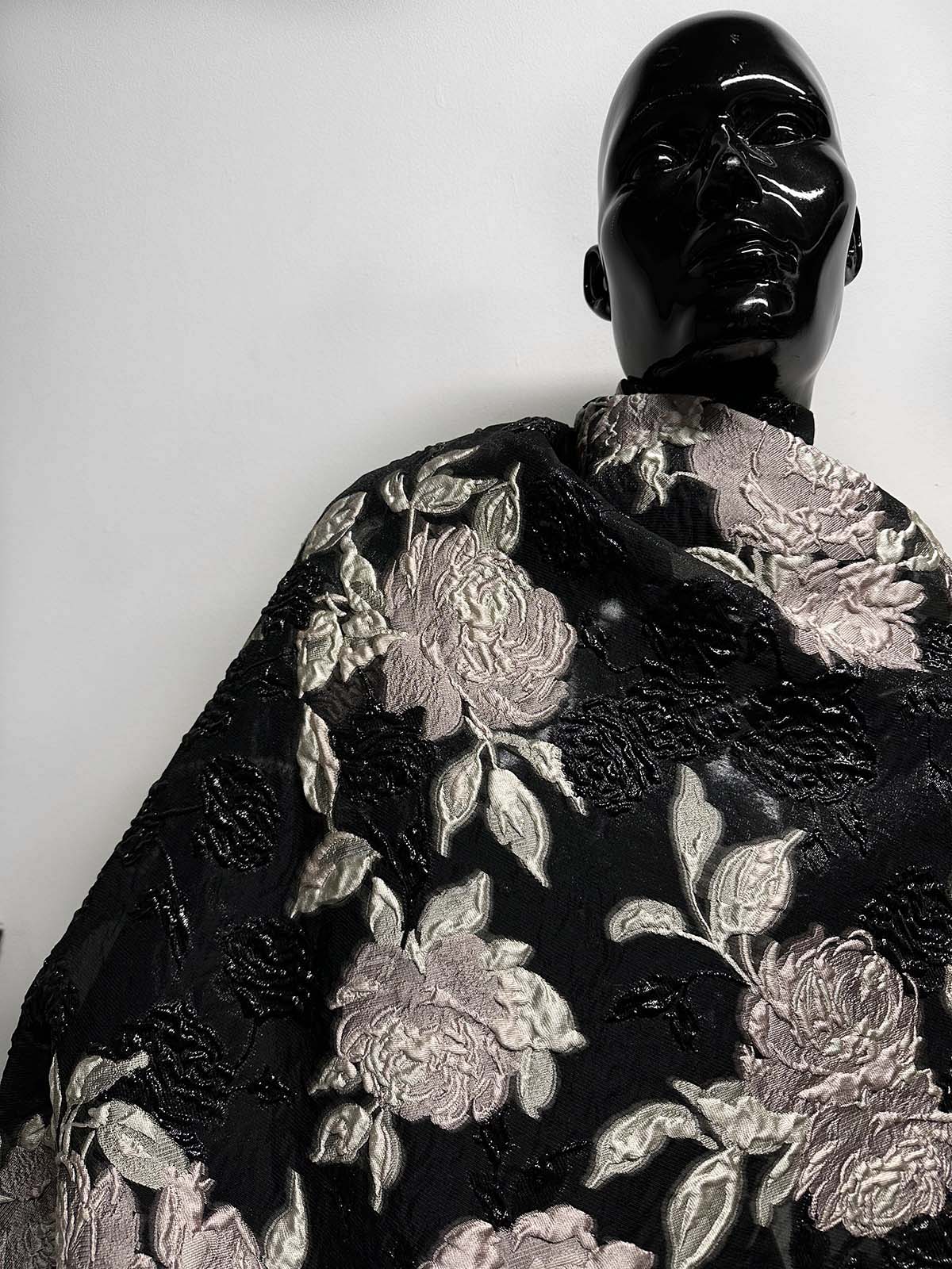 Goutarel France Silk Rose Brocade - L'Etoffe Fabrics LLC