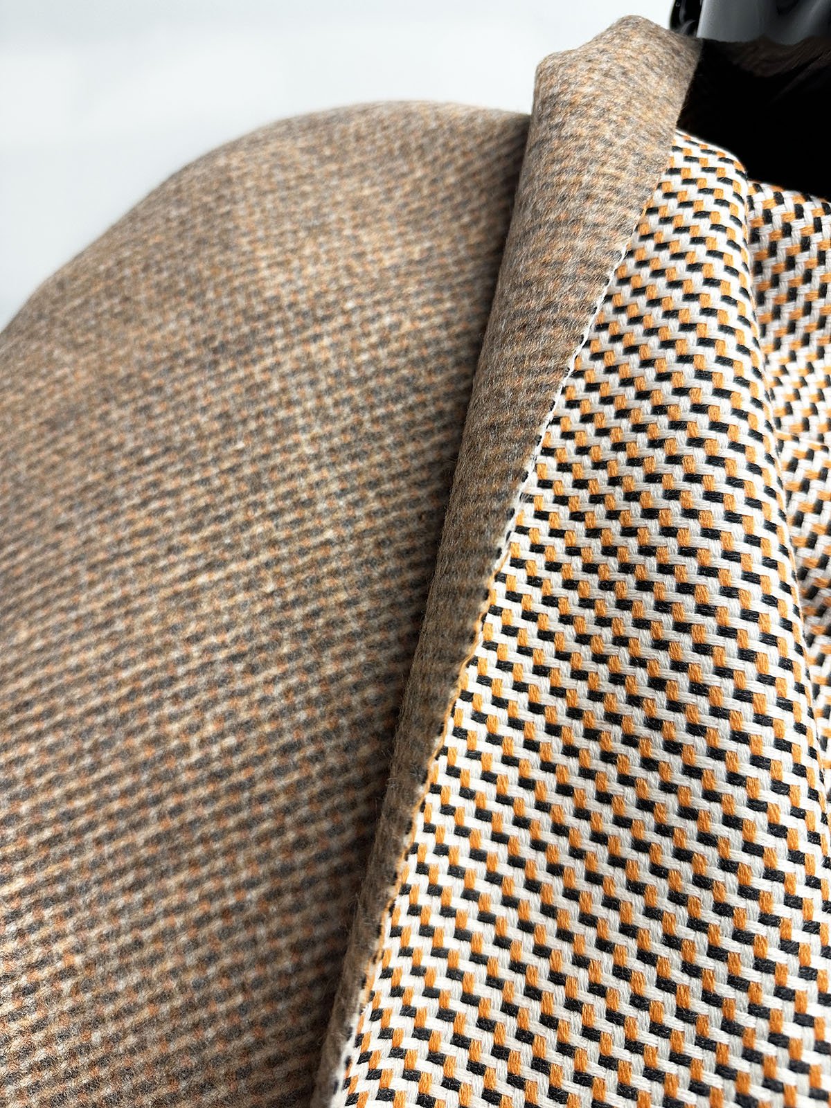 Graphic Double Faced Wool Felted Coating - L'Etoffe Fabrics LLC