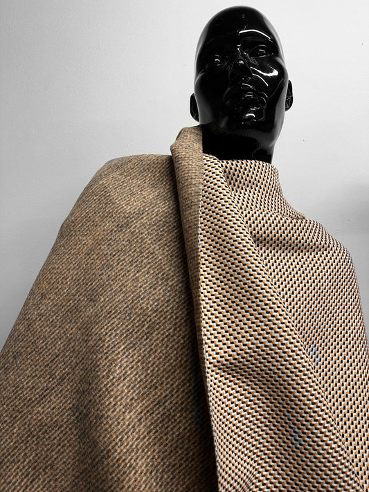 Graphic Double Faced Wool Felted Coating - L'Etoffe Fabrics LLC