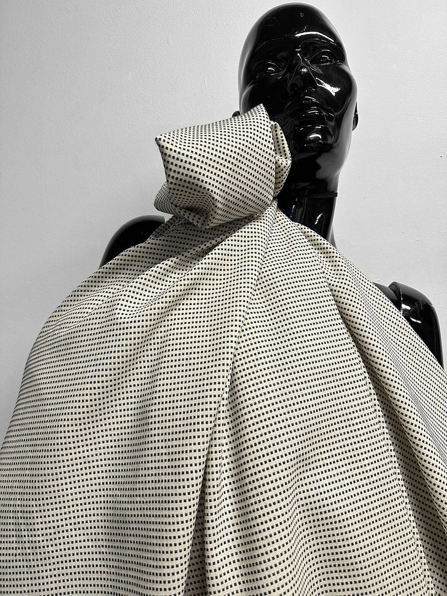 Graphic Seed Stitch Cotton Shirting - L'Etoffe Fabrics LLC