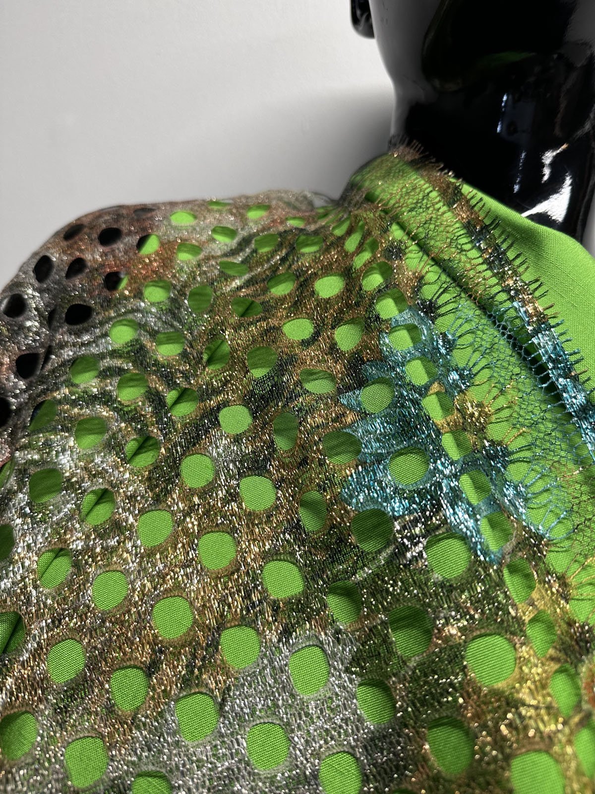 Haute Couture Metallic Floral Net Per 1/2 Yard - L'Etoffe Fabrics LLC