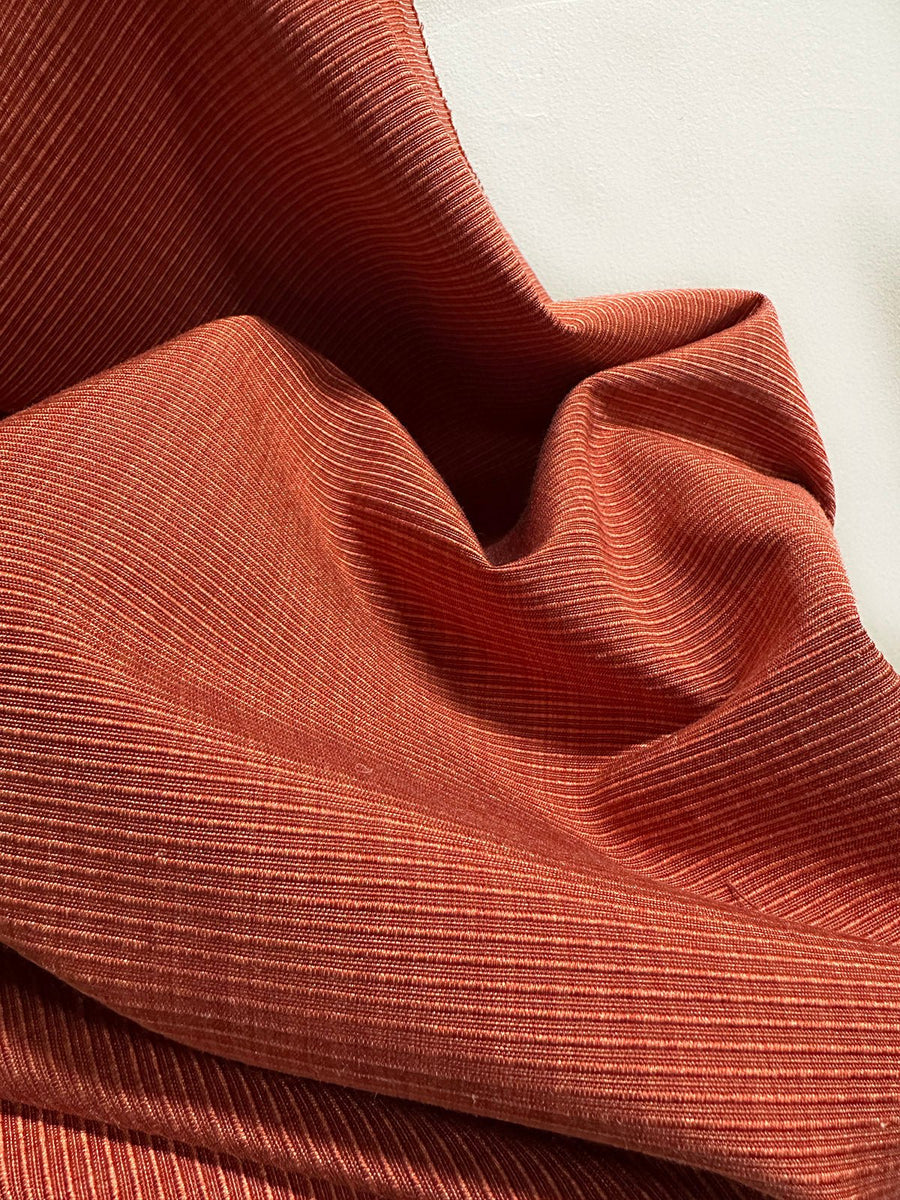 Home Spanish Persimmon Ribbed Fabric - L'Etoffe Fabrics LLC