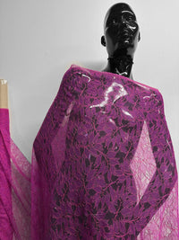 Hot Pink Chantilly Designer Lace - L'Etoffe Fabrics LLC