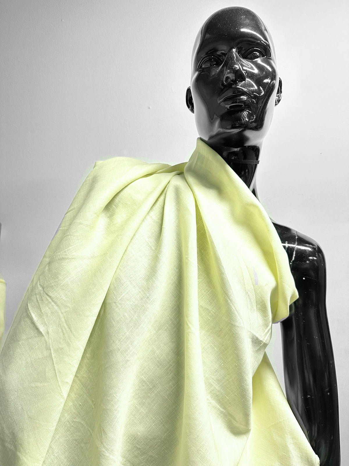 Icy Lime Linen Shirting - L'Etoffe Fabrics LLC