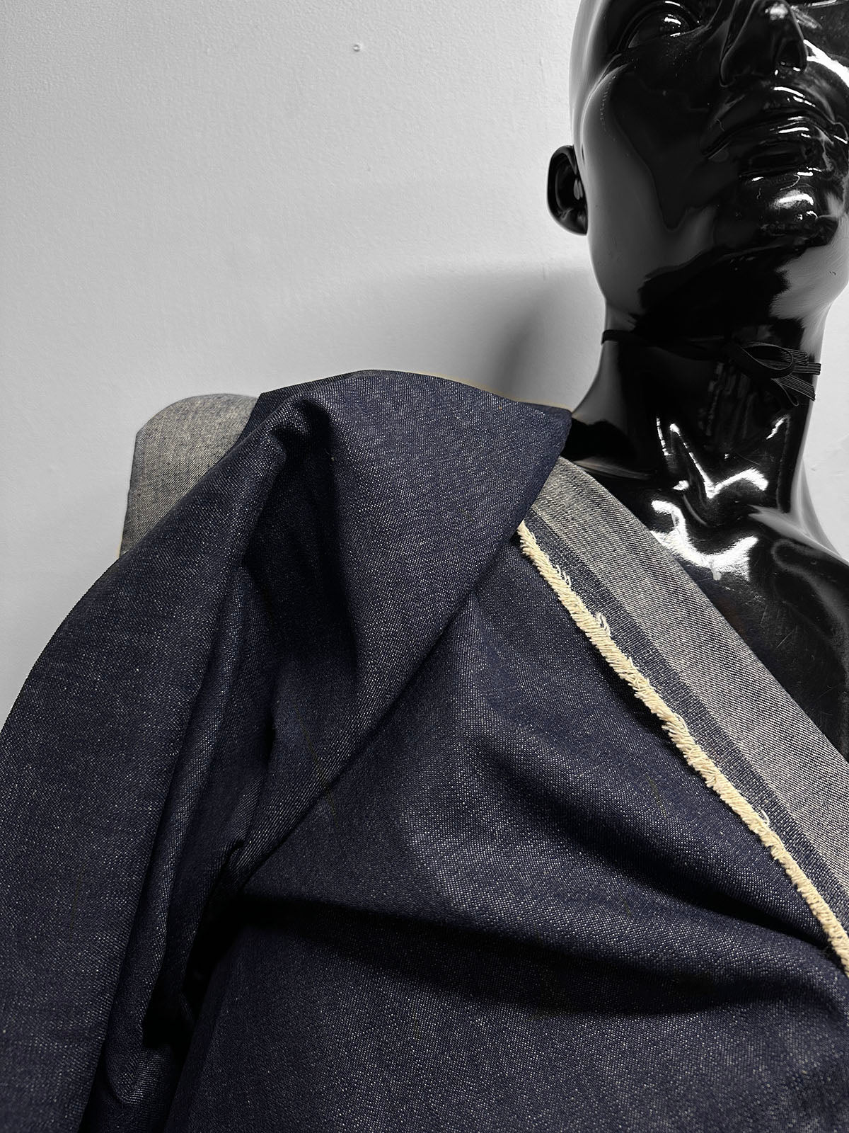 Indigo Cross Hatch Denim Closeout 10oz - L'Etoffe Fabrics LLC