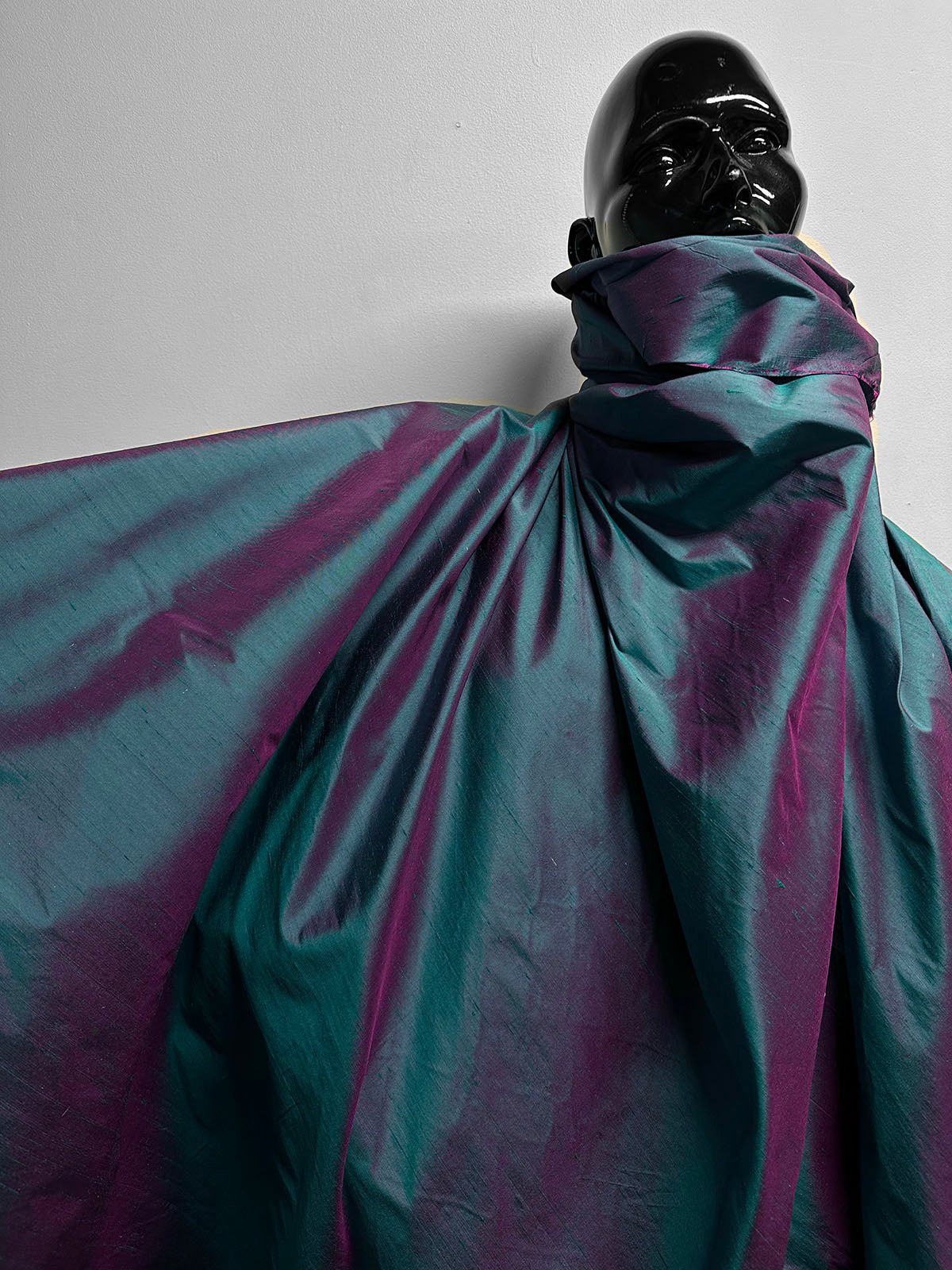 Iridescent Silk Dupioni Teal Fuchsia - L'Etoffe Fabrics LLC