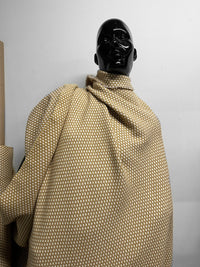 Italian Alpaca Blend Mustard Geometric Weave - L'Etoffe Fabrics LLC