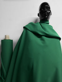 Italian Basil Green Cotton Soft Draping Suiting - L'Etoffe Fabrics LLC