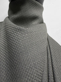 Italian Basket Weave Texture Wool in Gray - L'Etoffe Fabrics LLC