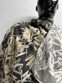 Italian BC Palm Print Relaxed Cotton Print - L'Etoffe Fabrics LLC