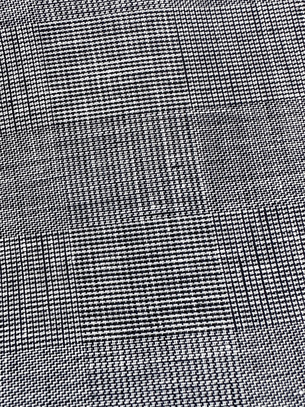 Italian Black and White Pinpoint Check Linen - L'Etoffe Fabrics LLC