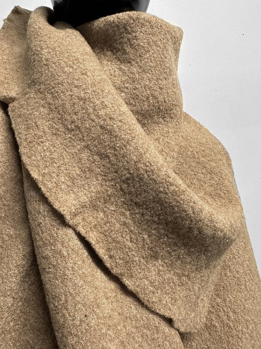 Italian Boiled Wool In Spelt - L'Etoffe Fabrics LLC