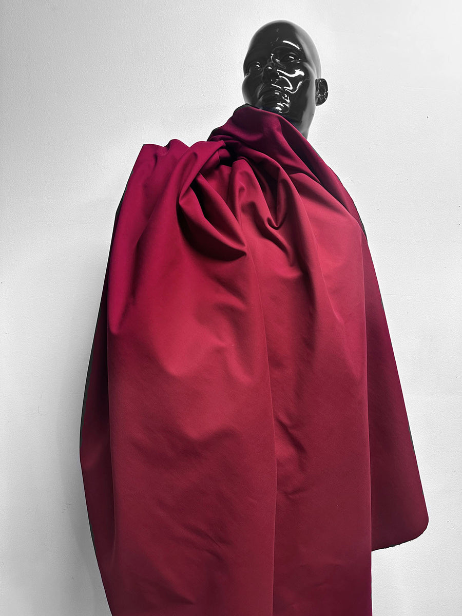 Italian Brushed Oxblood Designer Twill Cotton - L'Etoffe Fabrics LLC