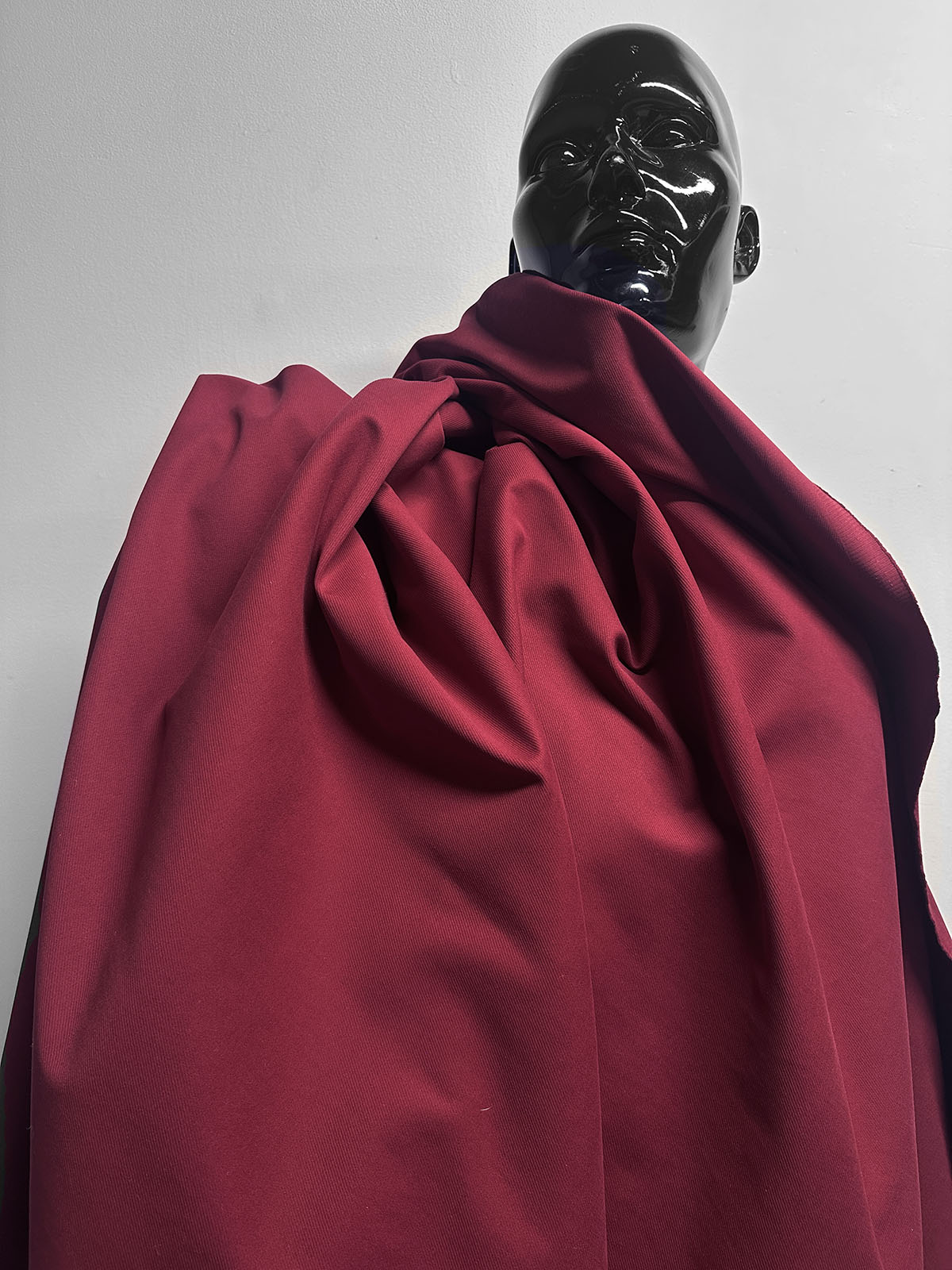 Italian Brushed Oxblood Designer Twill Cotton - L'Etoffe Fabrics LLC